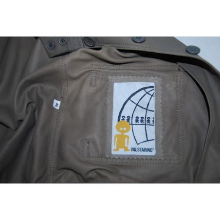 Valstarino giacca donna in pelle marrone chiaro tg 46 pari nuovo