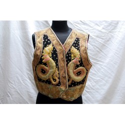 Gilet birmano ricamato e decorato veste Tg 44/46