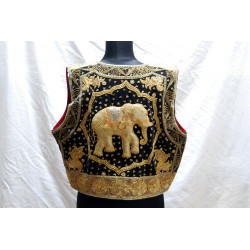 Gilet birmano ricamato e decorato veste Tg 44/46 2