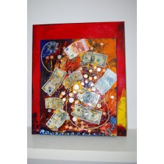 Quadro tecnica mista Il valore dell'Effimero Paula Mencarelli 60x50