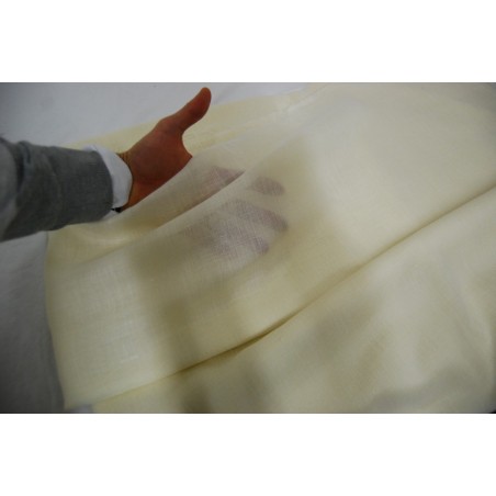 Tessuto bianco avorio 250 x 328 cm nuovo liscio