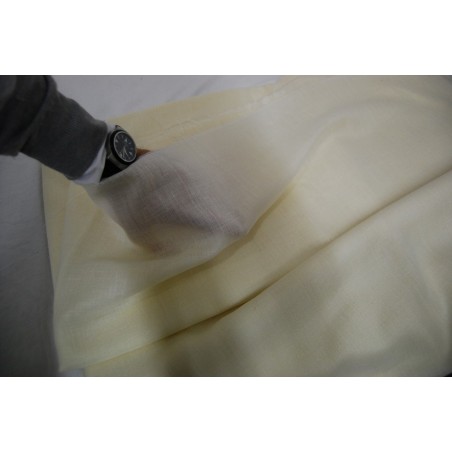 Tessuto bianco avorio 250 x 328 cm nuovo liscio