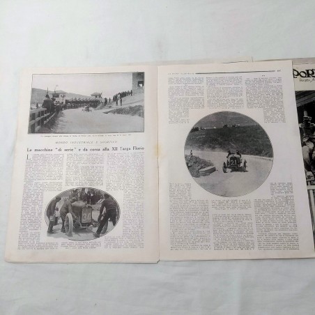 Lotto 3 riviste LO SPORT ILLUSTRATO anni '20 una con articolo su Enzo Ferrari