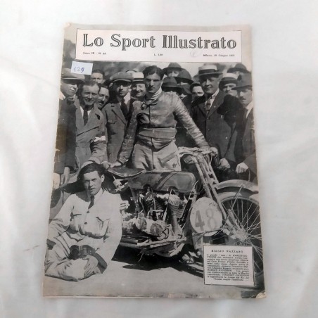 Lotto 3 riviste LO SPORT ILLUSTRATO anni '20 una con articolo su Enzo Ferrari