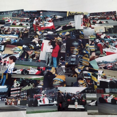 Lotto di 48 fotografie Airton Senna da negativo originale 13x18 cm