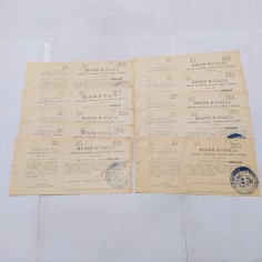 Lotto di 10 ricevute da 5 Lire per conciliazione contravvenzione circolazione 2