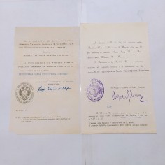 2 inviti Pio XII 1951 e 1952 alla Principessa Carla Boncompagni Borromeo