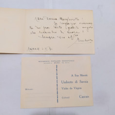 Lotto di due cartoline una dai monarchici a Umberto II e una con dedica 1951 2