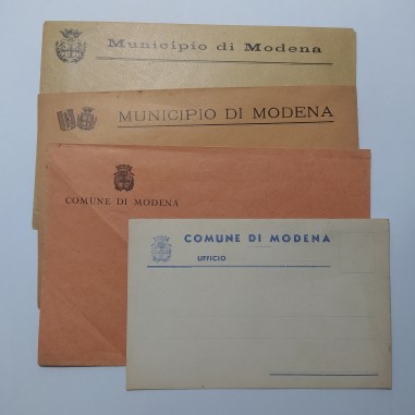 Lotto di 3 buste + una cartolina comune di Modena