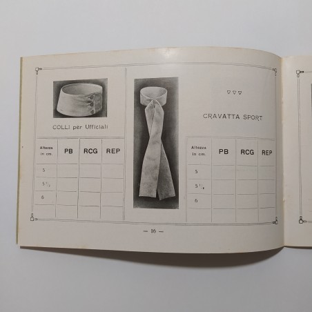 Catalogo Fabbrica Camicie Polsini e colli E. Maina Torino anni 20/30