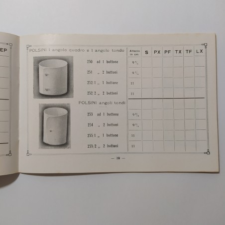 Catalogo Fabbrica Camicie Polsini e colli E. Maina Torino anni 20/30