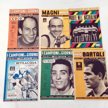 Rivista ciclismo I CAMPIONI DEL GIORNO - lotto di 8 numeri anni 50