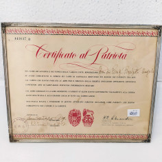Certificato di Patriota BERTELLI ANGELO in cornice metallica e vetro 24,5x30 cm 2