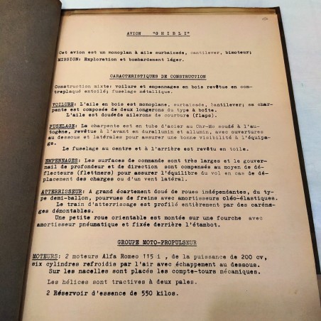 CAPRONI "GHIBLI" Brochure storica di presentazione auromobile 1937