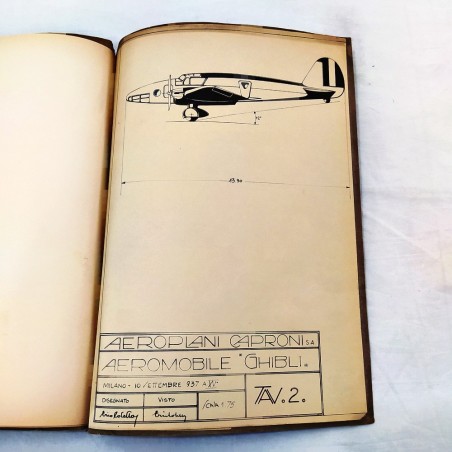 CAPRONI "GHIBLI" Brochure storica di presentazione auromobile 1937