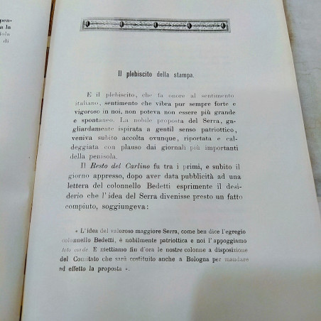 Libro LA BANDIERA D'ONORE Offerta degli Italiani a TORINO nel 50° dello Statuto