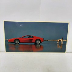Cartolina illustrata foto FONTANA con FERRARI TESTAROSSA annullo 1° gg 1986