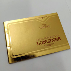 LONGINES libretto di garanzia certificato mondiale orologio non compilato