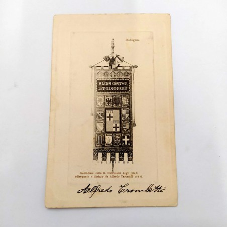 Foto gonfalone Alfredo Trombetti 1866/1929 linguista Univ. Bologna