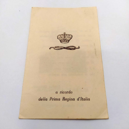 Santino di morte della REGINA MARGHERITA DI SAVOIA