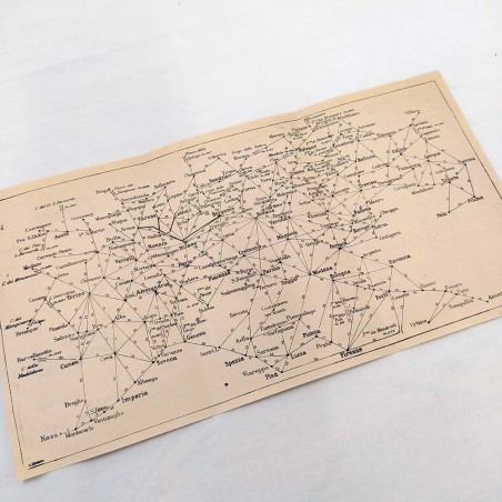 Carta stradale alta Italia omaggio assicurazioni ERMES anni 30
