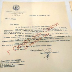 Lotto di due lettere AUTOMOBILE CLUB CATANZARO Circuito Calabrie 1949