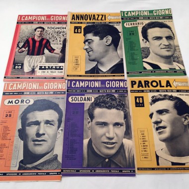 I CAMPIONI DEL GIORNO Lotto di 6 riviste anni 50