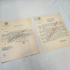 Lotto di due lettere AUTOMOBILE CLUB CATANZARO Circuito Calabrie 1949 2