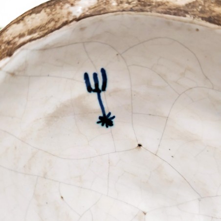 Zuppiera con coperchio in ceramica genovese metà 800