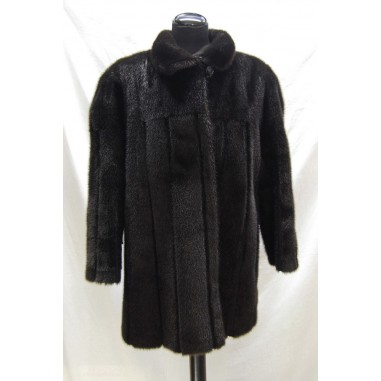 Giacca cappotto di foca nero Tg 46 usata