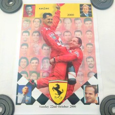 Manifesto originale FERRARI Sefac 2000 Michael Schumacher 22/10/2000