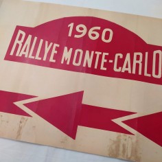 Manifesto originale Rallye MONTE CARLO 1960 80x39 cm 2