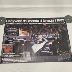 Manifesto fromula 1 BMW Campione del mondo 1983 Nelson Piquet 84x50 cm 2