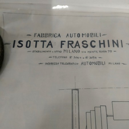 Disegno lucido ISOTTA FRASCHINI camion trasporto proiettore 75x120 cm