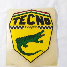 VINTAGE decalcomania ad acqua TECNO BOLOGNA ITALY auto corsa