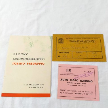 Fasciolo RADUNO AUTOMOTICICLISTICO TORINO - PREDAPPIO 1937