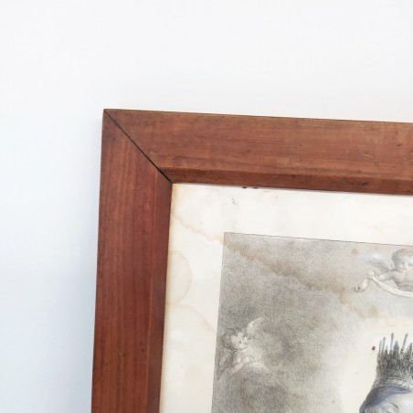 Cornice in legno primo 900 con stampa Gesù Re