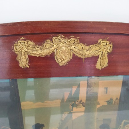 Sponda da letto con pannello e decoro metà 800