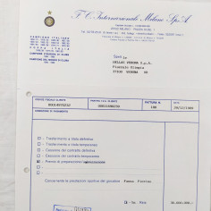 Lotto di 4 fatture F.C. INTERNAZIONALE MILANO spa INTER CALCIO 1989/1990 2