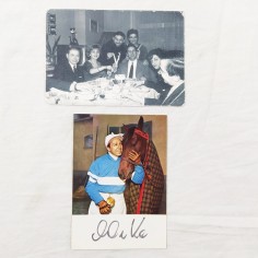 Lotto di due cartoline una con autografo MIKE BONGIORNO