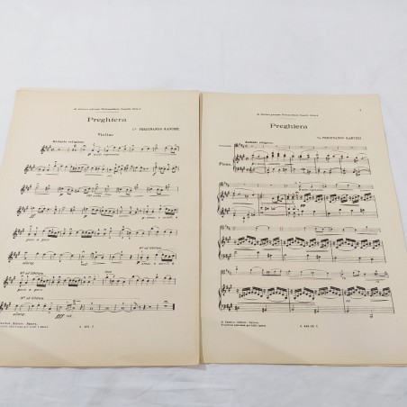 Spartito RANUZZI con dedica al violinista  OBLACH 1914