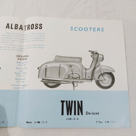 Brochure volantino pubblicitario DAYTON ALBATROSS SCOOTERS "Continental" 250 cc