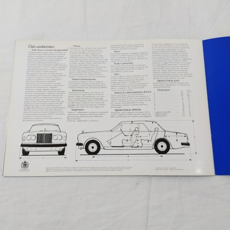 ROLLS ROYCE CORNICHE brochure depliant italiano 12 pagine