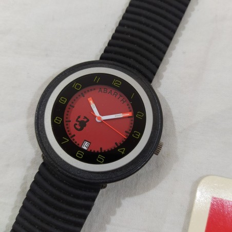 Orologio polso uomo ABARTH 40 mm Swiss made rosso con datario nuovo