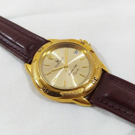 Orologio polso uomo originale Maserati cassa 36 mm colore oro