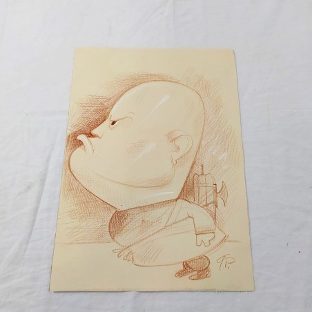 Due caricature originali di BENITO MUSSOLINI