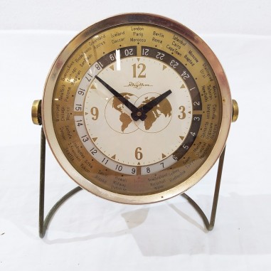 Orologio da tavolo RHYTHM  - ORE DEL MONDO 18 cm