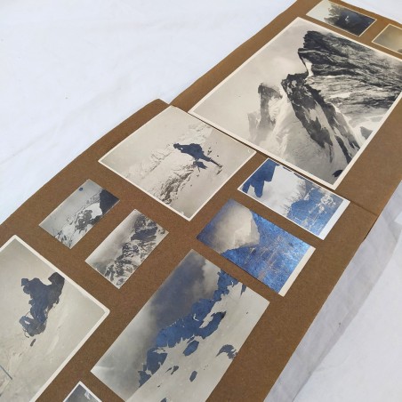 Vecchio album fotografie primi del 900 paesaggi montani Alpi piemontesi