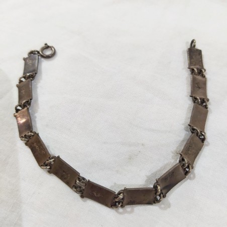 Bracciale in argento con bandierine smaltate 18,5 cm