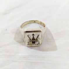 Anello uomo in argento originale MASERATI peso 10,8 grammi diametro 21 mm